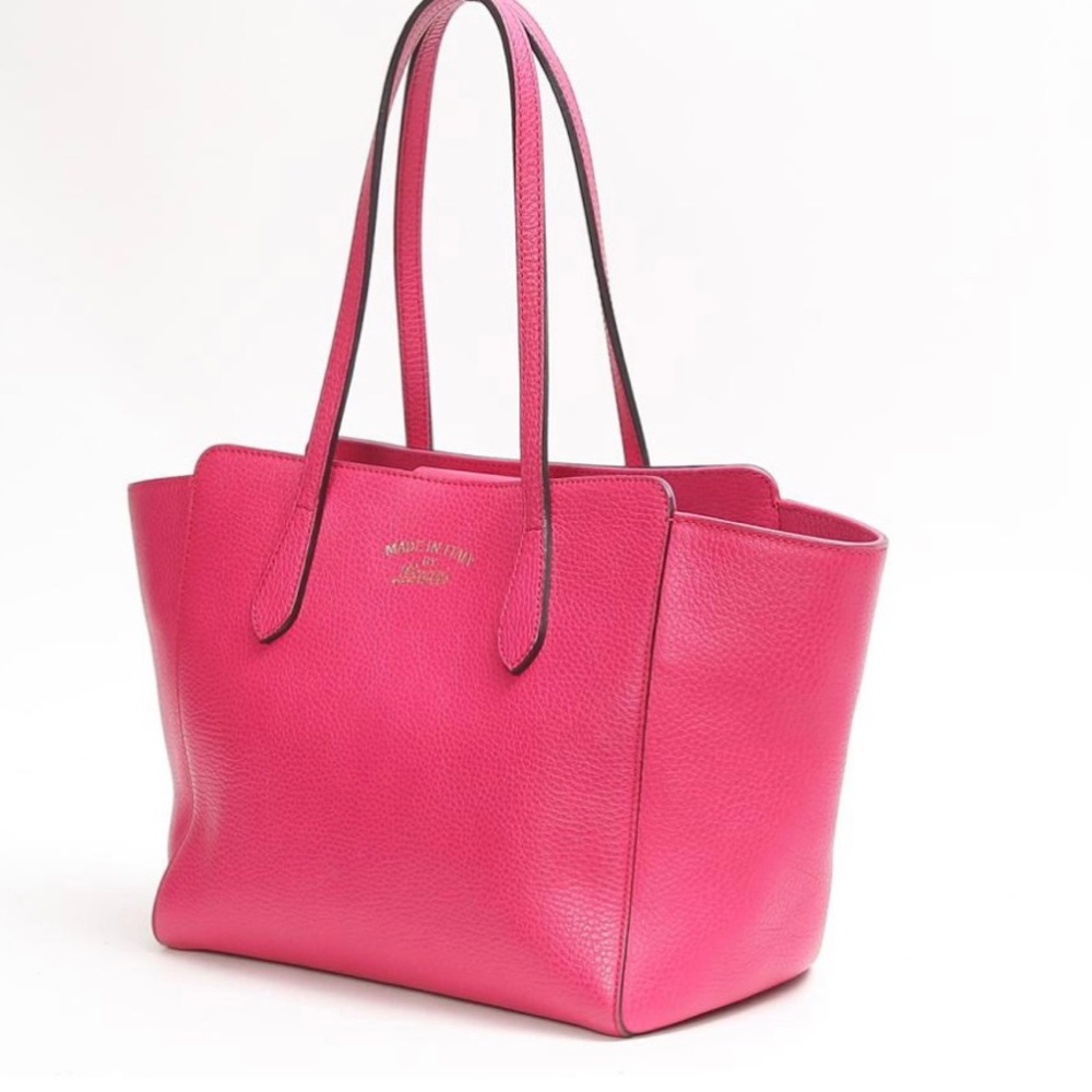 Gucci Swing 354408 Leather Tote Bag Pink - Picture 5 of 10